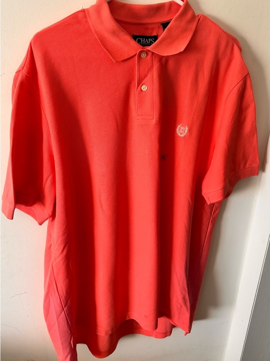 Chaps Other - Chaps Men's Coral/Orange Polo Shirt
